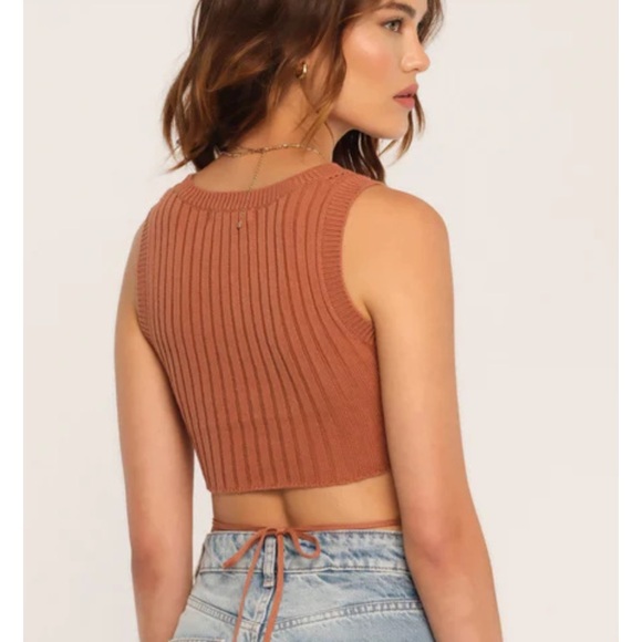 Heartloom - Oasis Cotton Knit Crop Tie Top - Picture 16 of 16